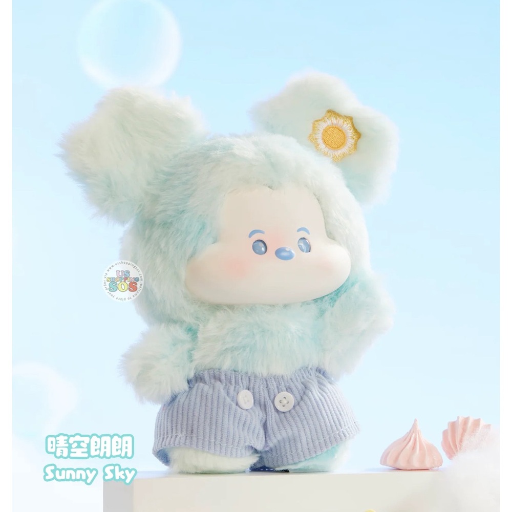 ☀️ NIB DISNEY MICKEY HEAD IN THE CLOUDS Vinyl Plush Pendant - MINISO -